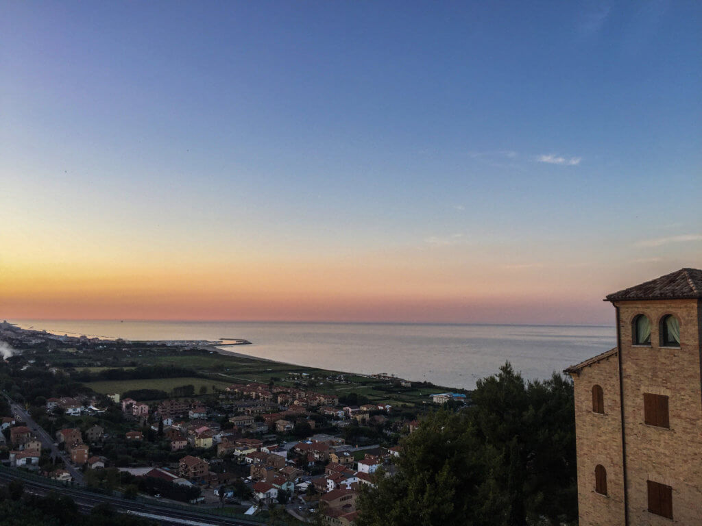 Views of Porto San Giorgio from Torre di Palme, Italy