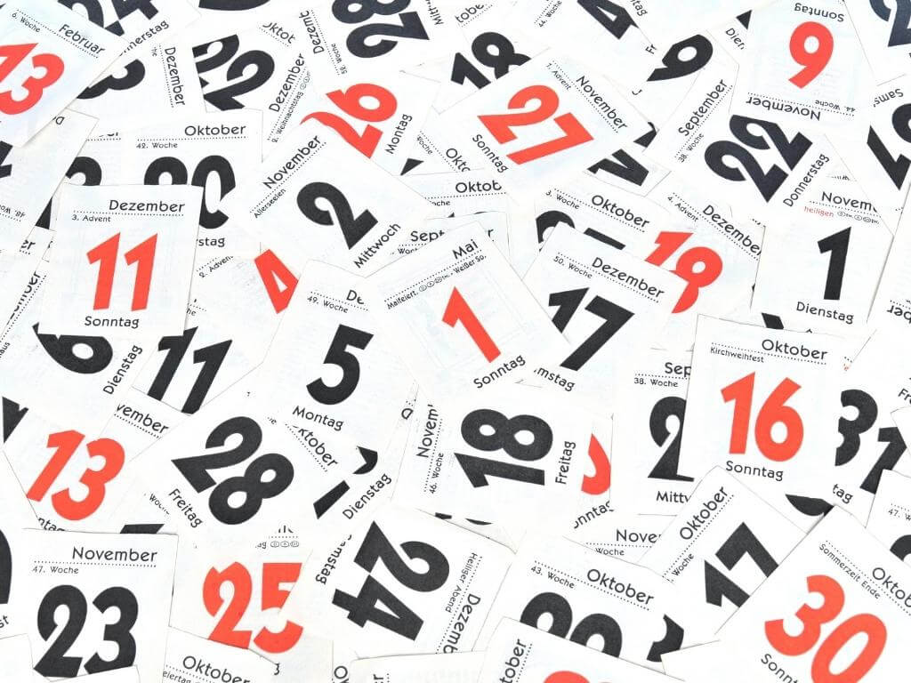 Calendar Numbers